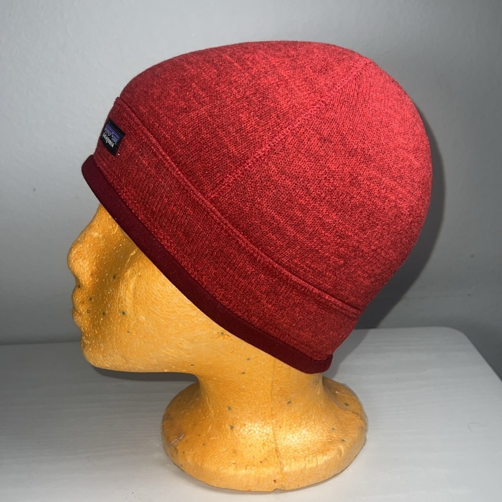 Patagonia Better Sweater Beanie Skull Cap Hat Heather Red Size M - Picture 2 of 6